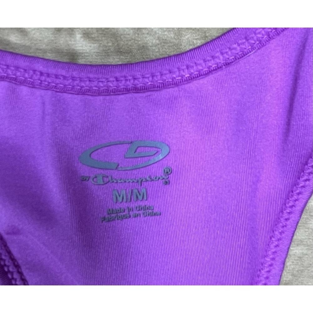 Purple And Orange Athletic Tank Top With Sports Bra Size M By Champion - Picture 5 of 5